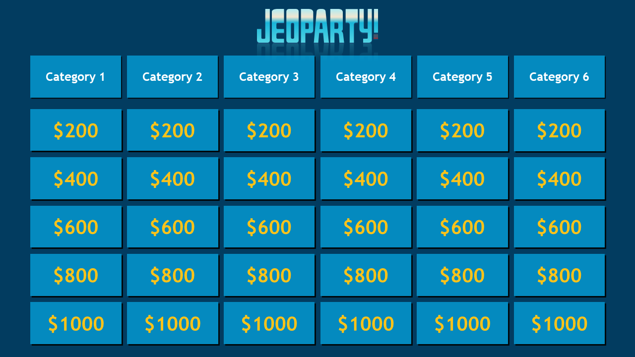 Awesome Jeopardy Online Game PowerPoint Presentation